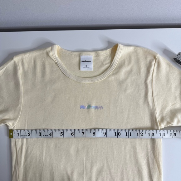 Madhappy - Holographic Logo Baby Tee - Cream - Medium NWOT - Picture 7 of 7